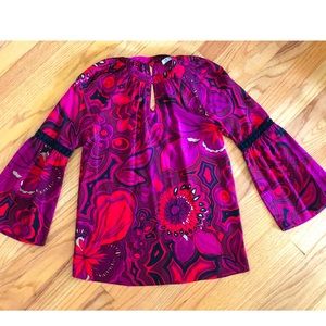 Trina Turk Silk Blouse size XS